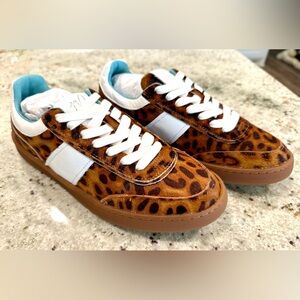 Matisse Quincy Leopard Print Fur on Cowhide Sneakers (NEW)